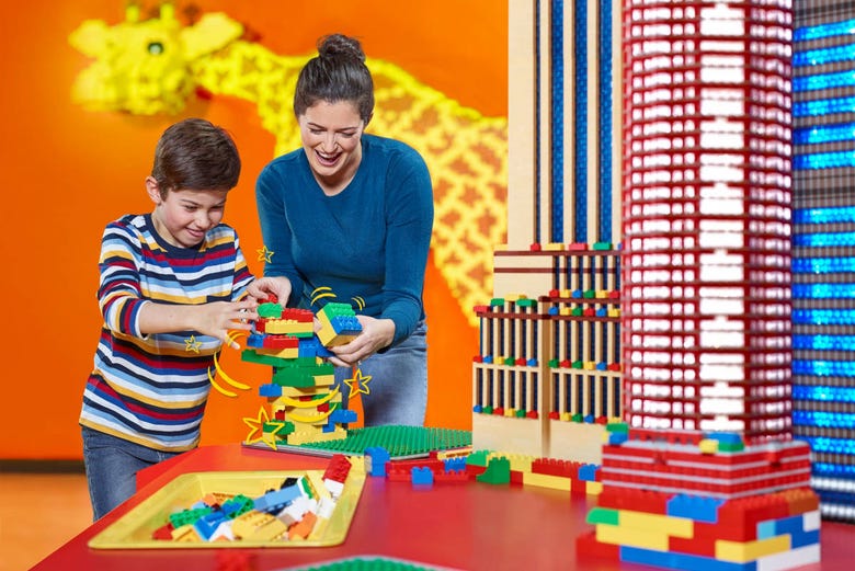Playing with Lego at LEGOLAND Discovery Centre