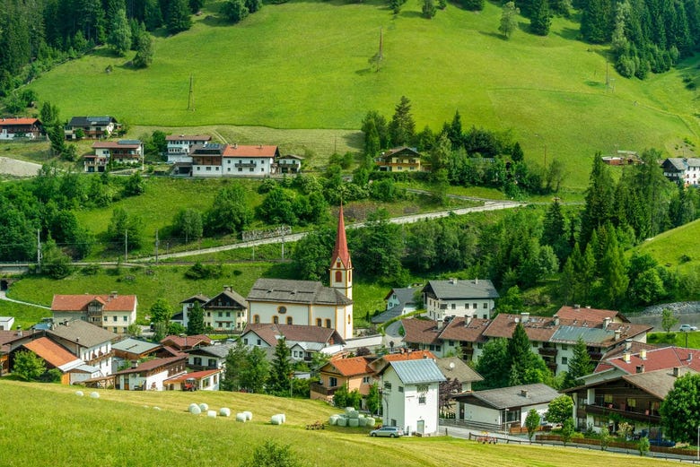 Paisagens da localidade austríaca de Alpbach, no Tirol