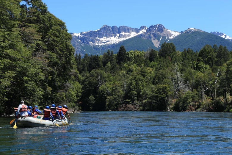 Rafting on the River Manso rapids
