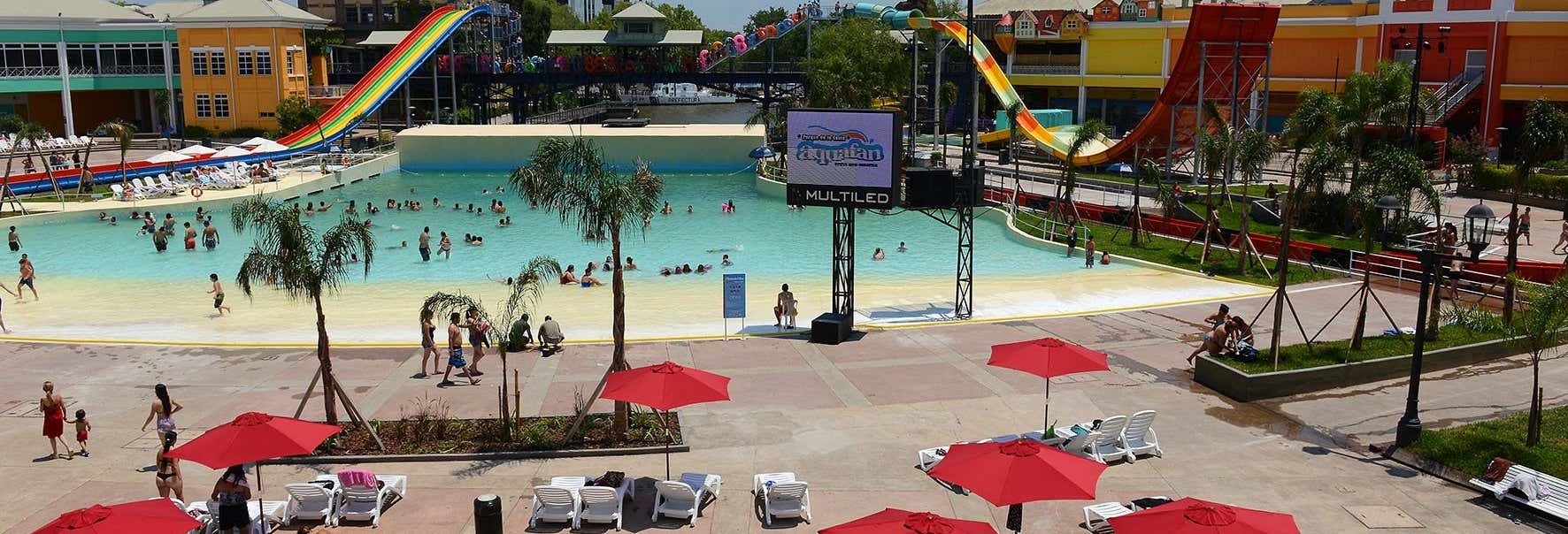 Ingresso do Aquafan com transporte