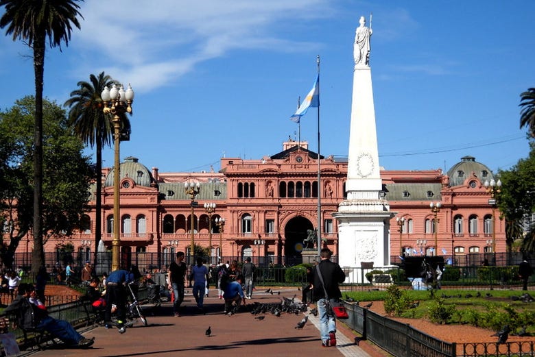 Casa Rosada, in Plaza de Mayo