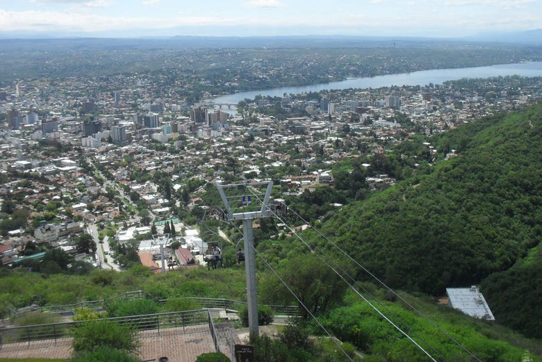 Vistas do teleférico de Villa Carlos Paz