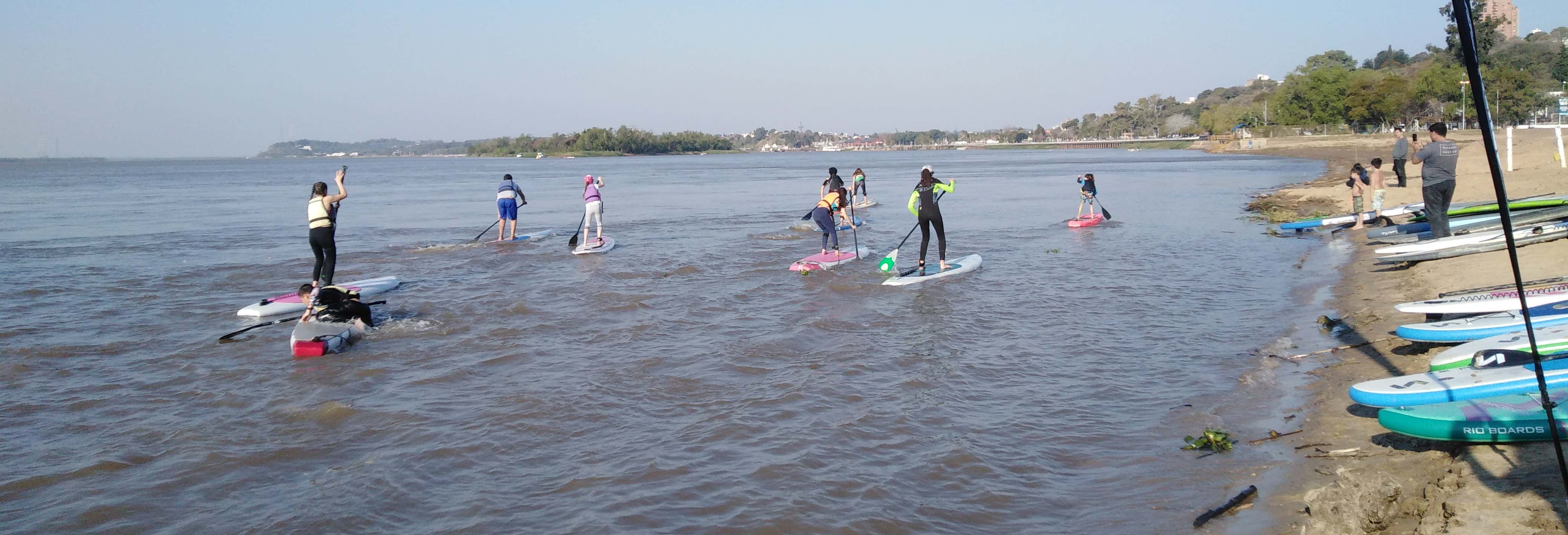 Curso de paddle surf en el Dique Punta Negra