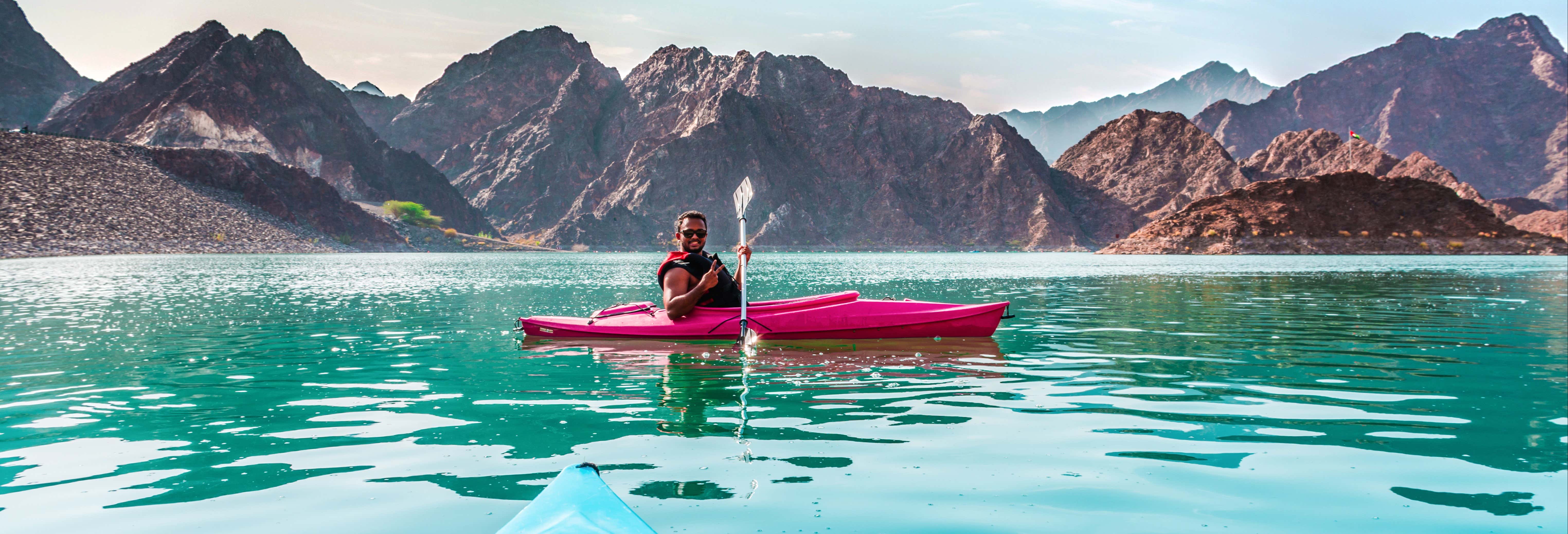 Kayak en el Dique Punta Negra
