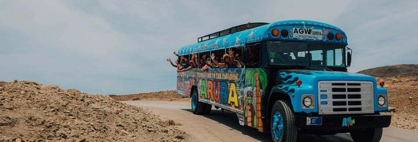 Autobús de fiesta por el norte de Aruba