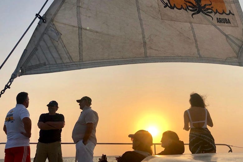 Giro in barca al tramonto ad Aruba