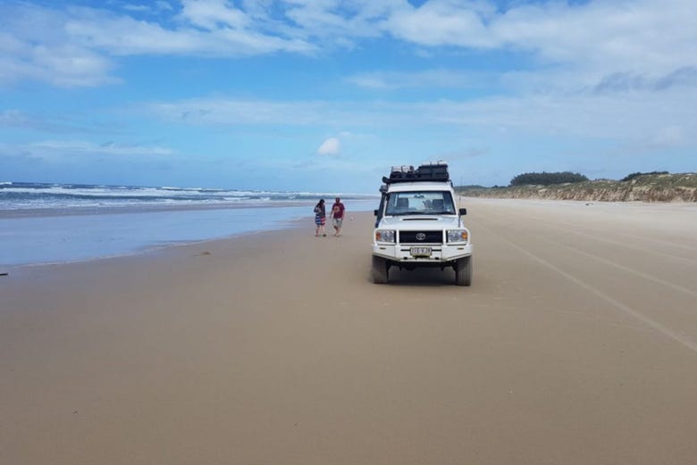4x4 on one of the beaches on the island