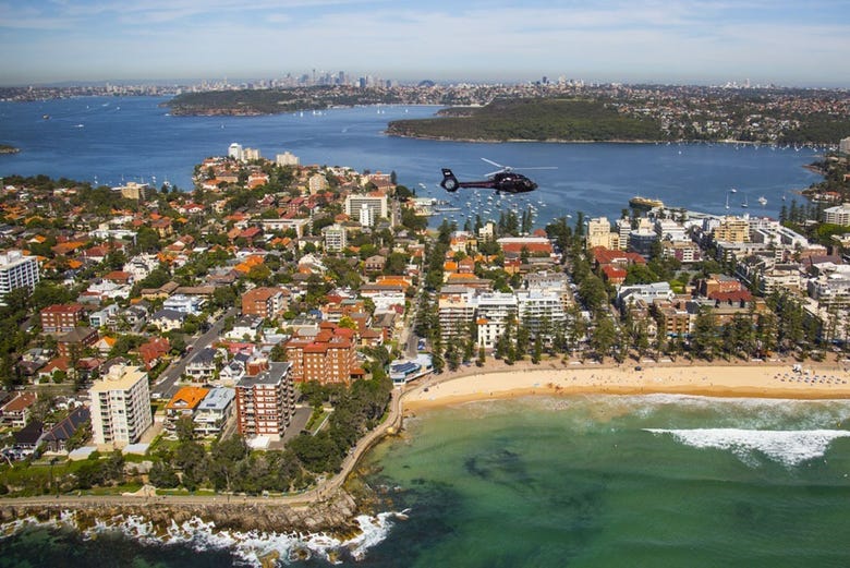 La côte de Sydney depuis les airs