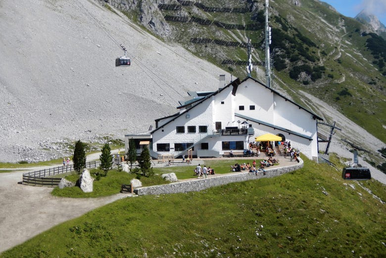One of the Nordkette cable car stops