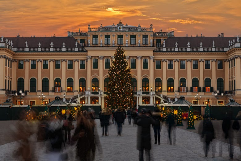 Palácio Schönbrunn no Natal