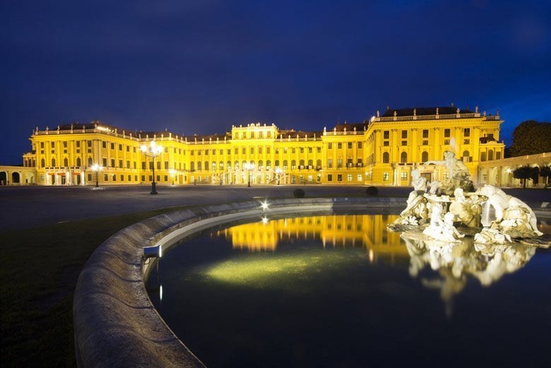 Schönbrunn Palace at sunset