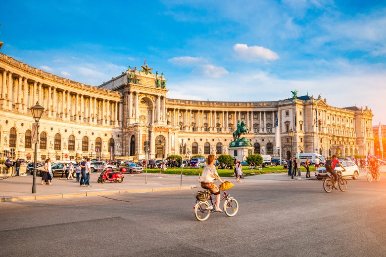Recorriendo Viena en bicicleta