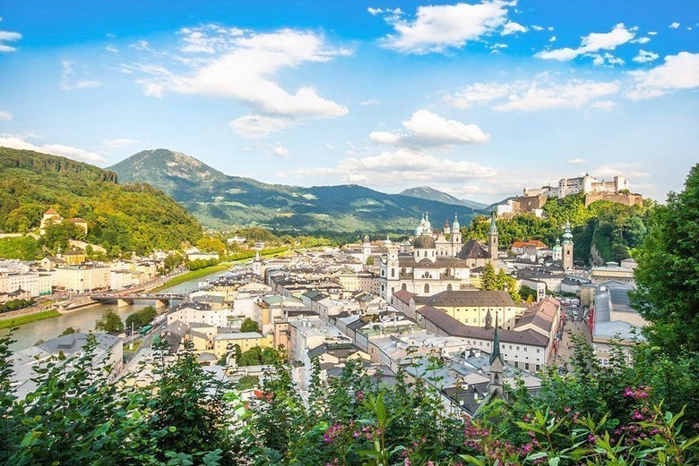 Panoramic views over Salzburg