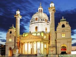 Karlskirche at nightfall