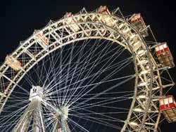 Prater ferris wheel at night