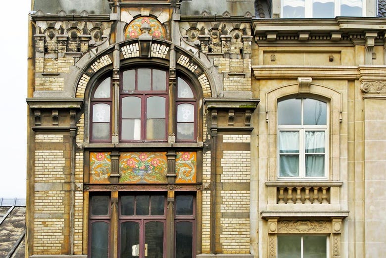 Une façade de l'Art Nouveau