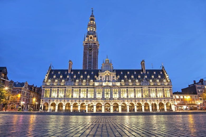 A famosa biblioteca de Leuven