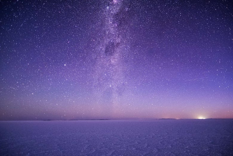 Vía Láctea sobre el salar de Uyuni