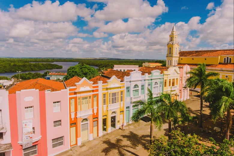 Casas coloridas em João Pessoa
