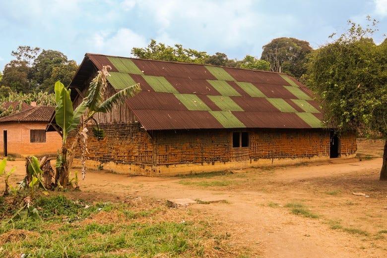 Casa na aldeia guarani