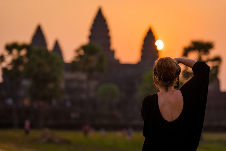 Lever du soleil à Angkor