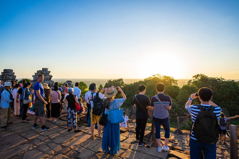 Coucher de soleil à Angkor