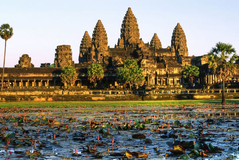 The iconic Angkor Wat in Cambodia