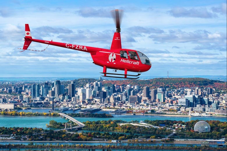 Vol en hélicoptère au-dessus de Montréal