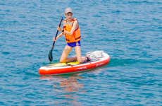 Curso de paddle surf na lagoa Silvia