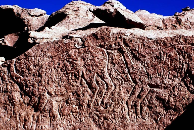 Ancient rock art in Yerbas Buenas