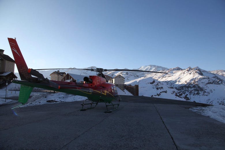Landing in Valle Nevado