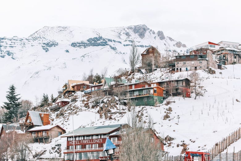 The picturesque village and ski station of Farellones