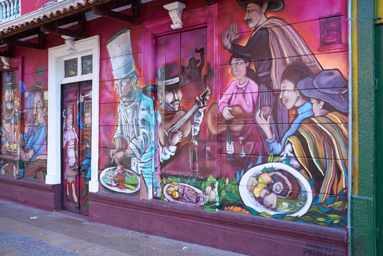 Vibrant urban art in Santiago de Chile