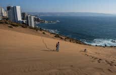 Sandboarding in the Concon Dunes