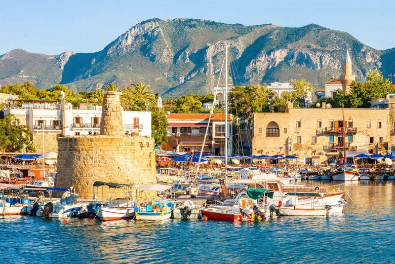 A panoramic view of Kyrenia