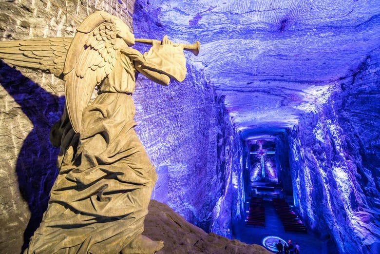 Inside the Salt Cathedral of Zipaquirá