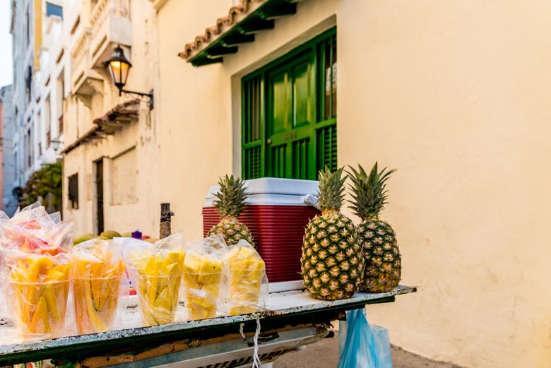 Tropical fruits sold in Cartagena de Indias markets