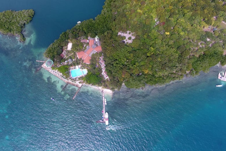La Isla de Cocoliso vista desde el aire