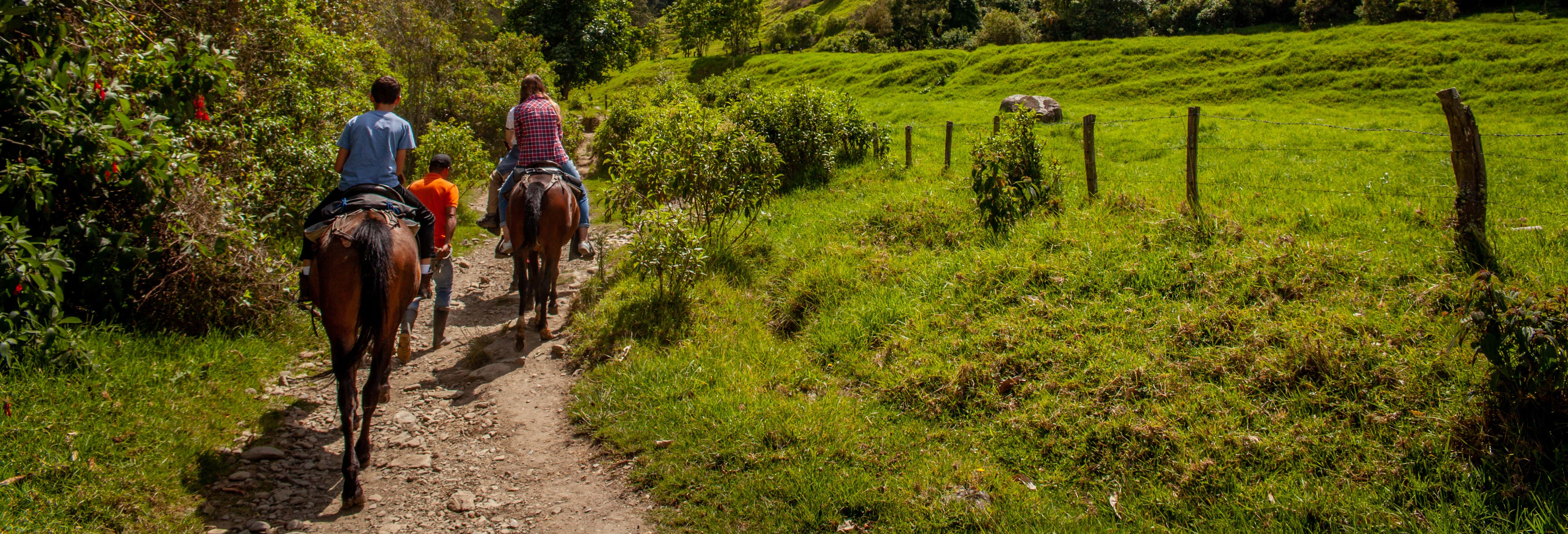 Paseo a caballo por la cascada Chorro Blanco desde Jardín