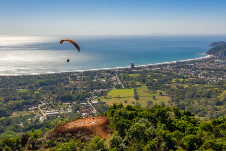 Paragliding over Jacó