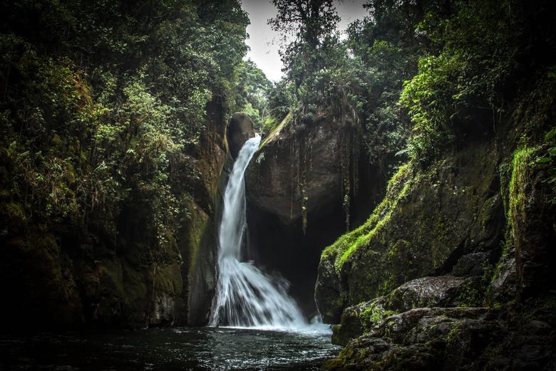 Breathtaking Savegre River waterfall
