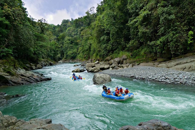 Rafting through Costa Rica's beautiful landscapes