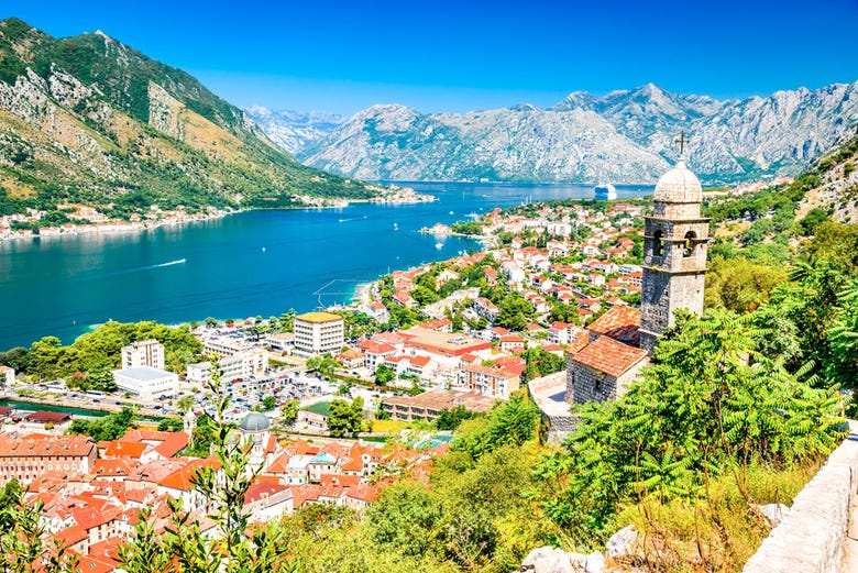 Spectacular views over the Bay of Kotor, Montenegro