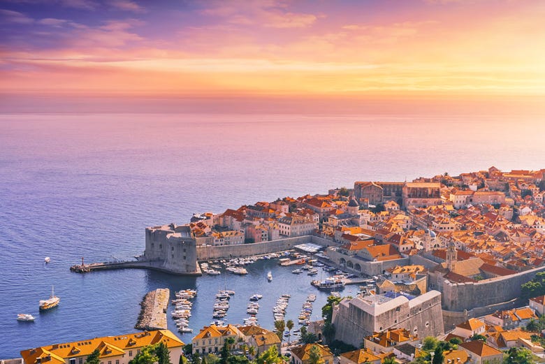 Dubrovnik ao entardecer