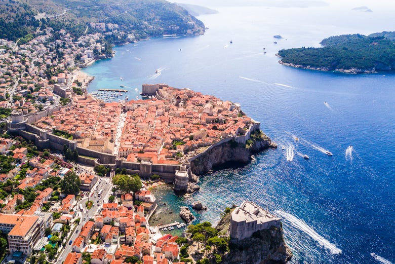 Panorâmica do centro histórico de Dubrovnik