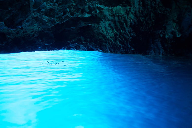 Inside the incredible Blue Grotto