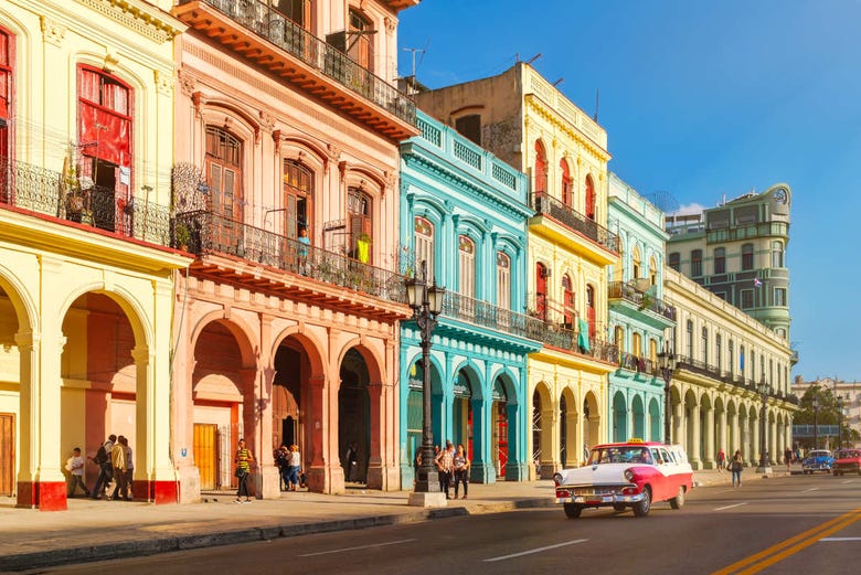 Casas de colores en La Habana