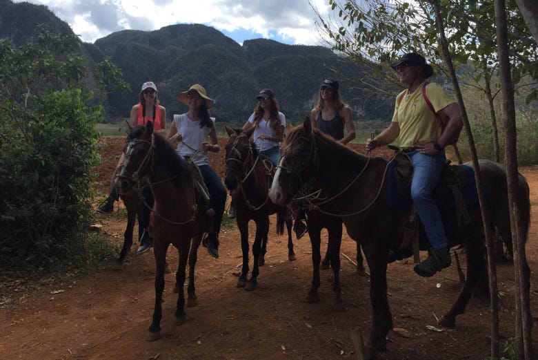 Horse riding in Valle de Viñales