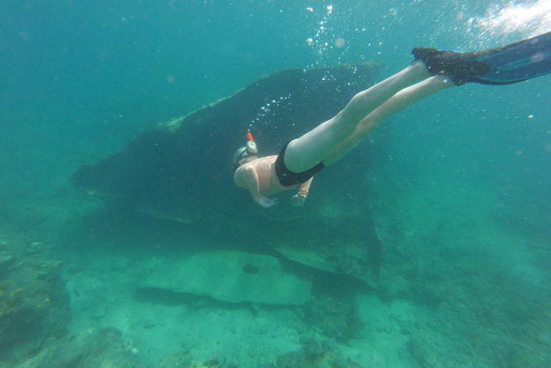 Snorkel junto a un pecio de La Habana