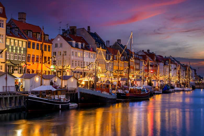 Calles de Copenhague en Navidad